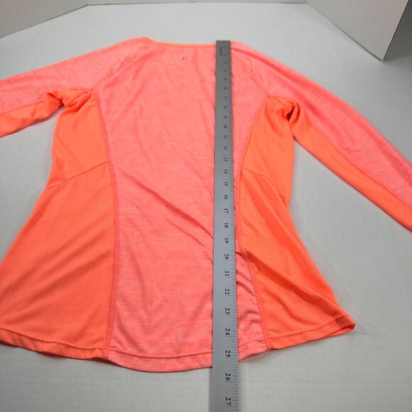 Danskin Now Women's Size Medium Top Athletic Long Sleeve Fitted Orange Preowned - Picture 13 of 13
